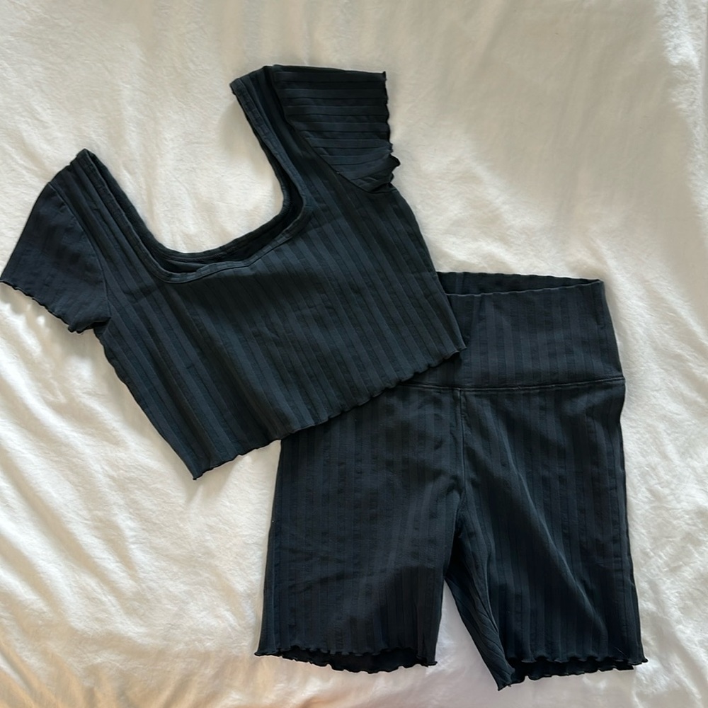 Black matching set